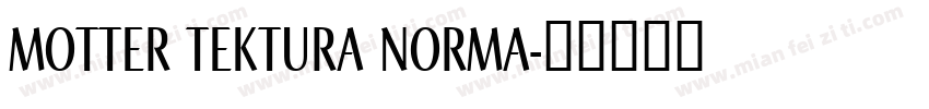 MOTTER TEKTURA NORMA字体转换
